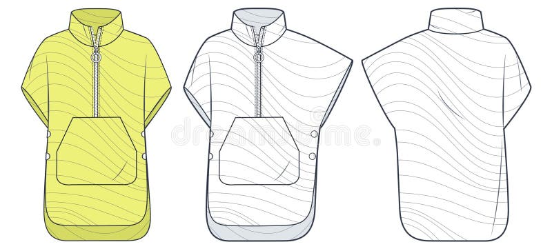 Down Vest Technical Drawing Stock Illustrations – 197 Down Vest ...