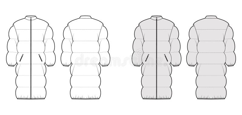 Black Grey Windbreaker Jacket Template Stock Illustrations – 370 Black ...