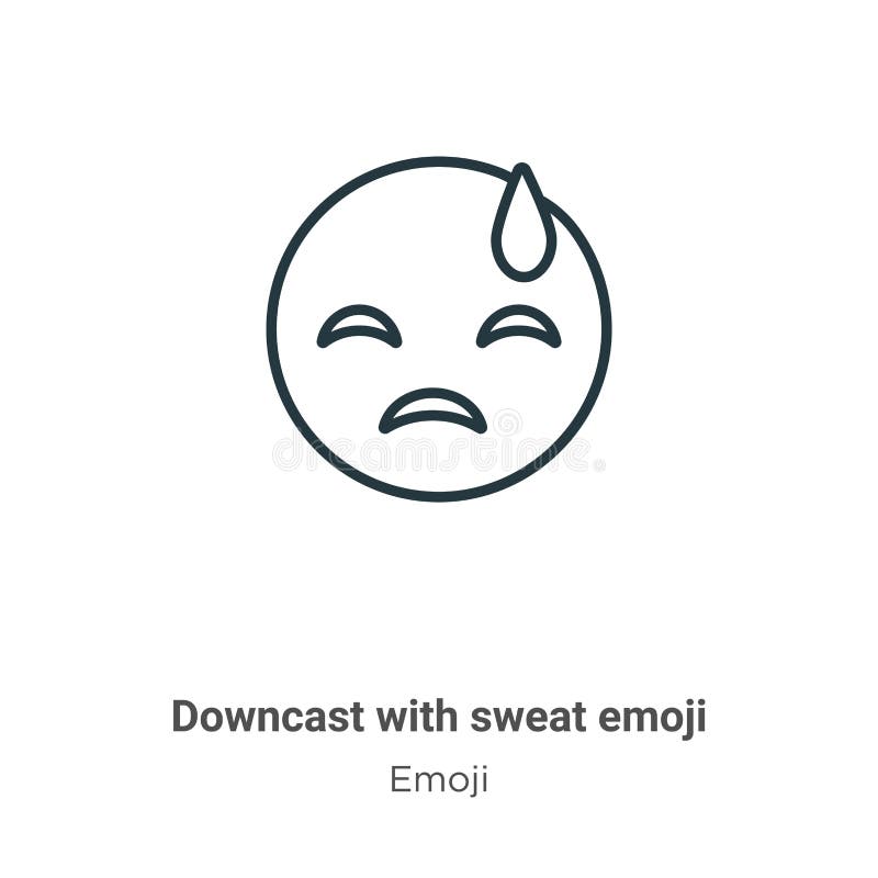 Stress Emoji Outline Vector Icon. Thin Line Black Stress Emoji Icon ...