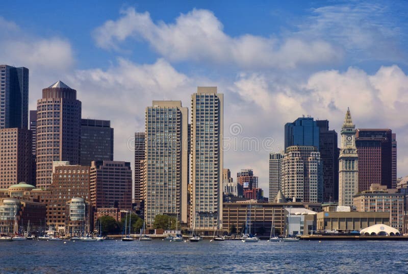 Boston skyline panorama stock image. Image of city, river - 19344409