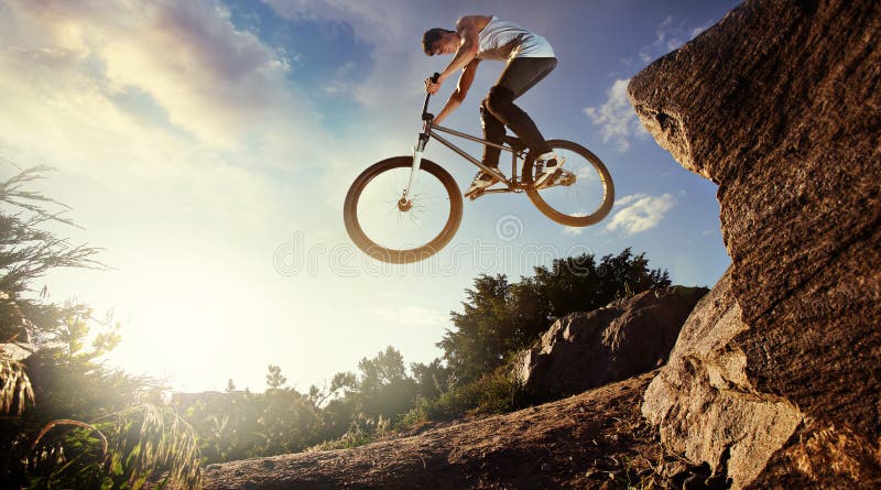 Downhill mountain bike rider