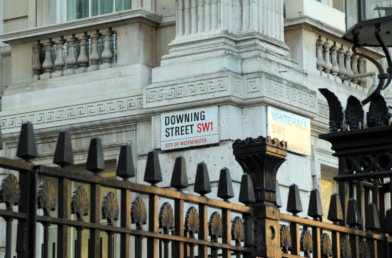 The Downing Street road sign