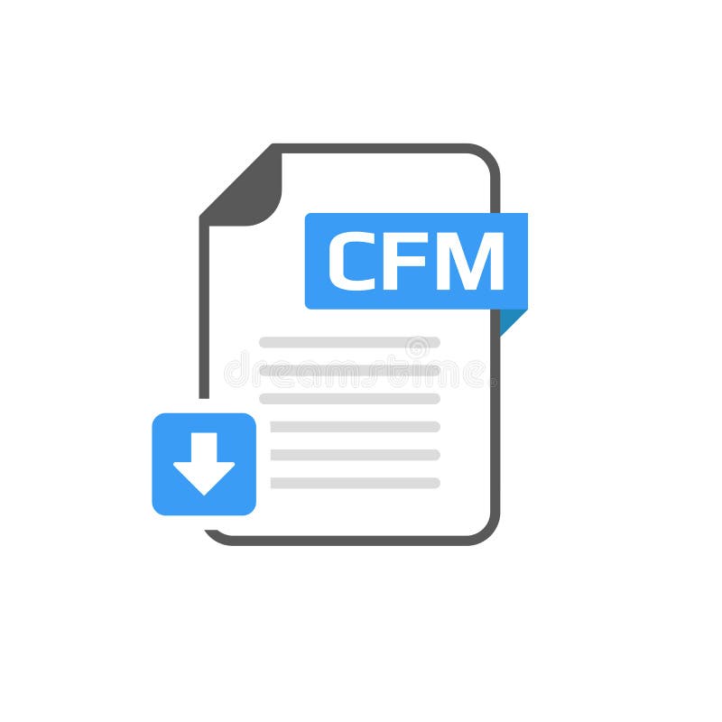 Download CFM file format, extension icon. Vector icon