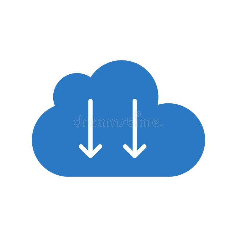 Download cloud glyphs color vector icon stock illustration
