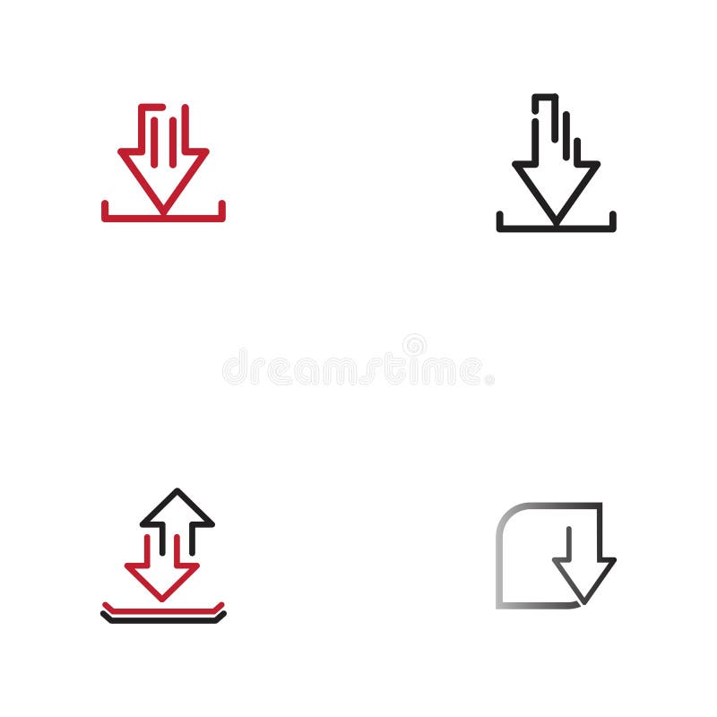 Download icon vector symbol illustration design template royalty free illustration