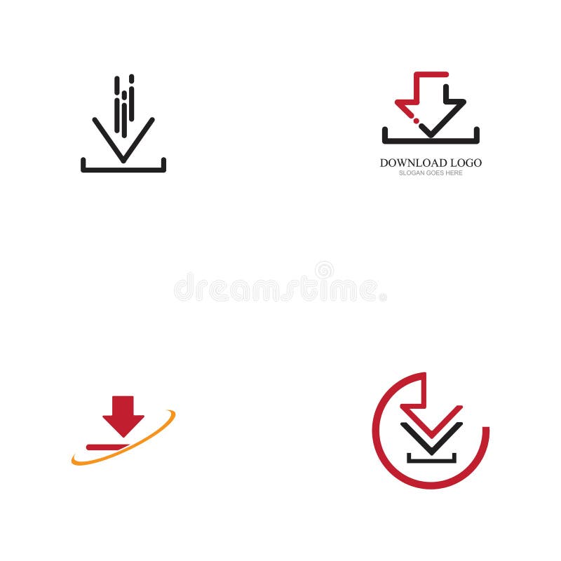 Download icon vector symbol illustration design template royalty free illustration