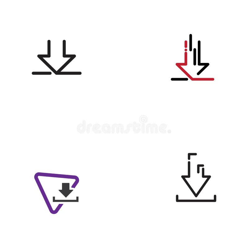Download icon vector symbol illustration design template stock illustration