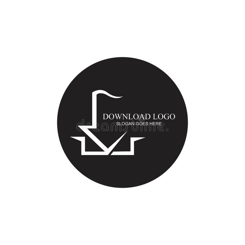 Download icon vector symbol illustration design template royalty free illustration