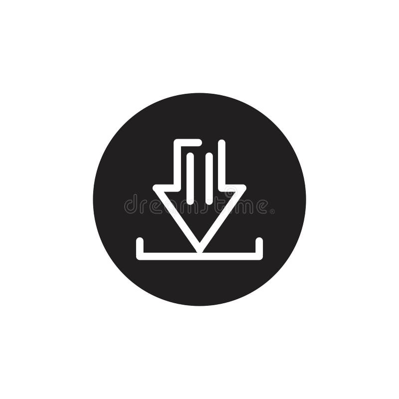 Download icon vector symbol illustration design template royalty free illustration