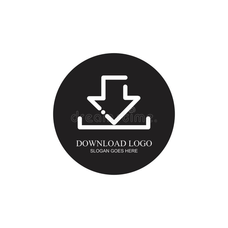 Download icon vector symbol illustration design template stock illustration
