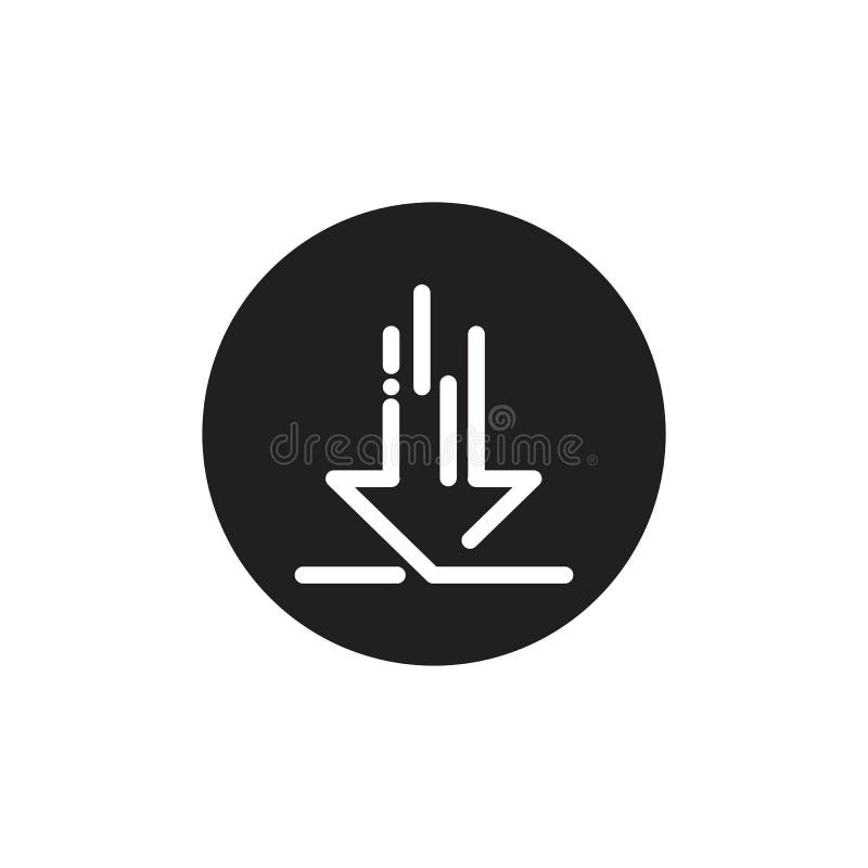 Download icon vector symbol illustration design template stock illustration