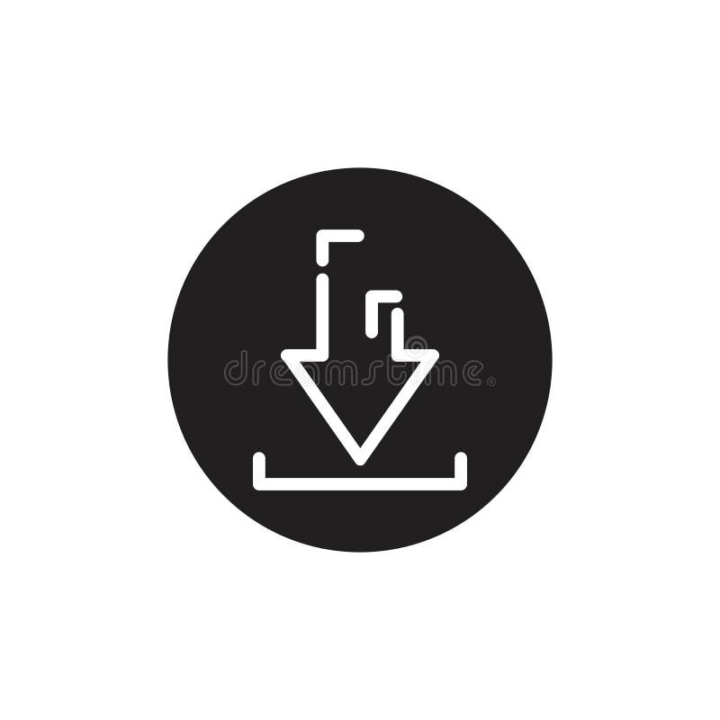 Download icon vector symbol illustration design template stock illustration