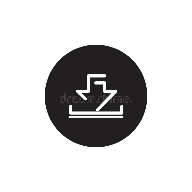 Download icon vector symbol illustration design template royalty free illustration