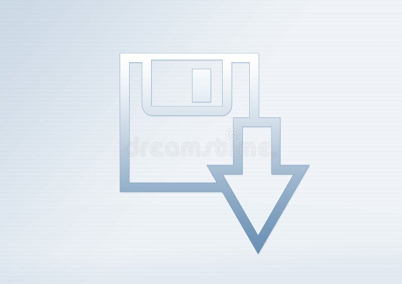 Computer generated illustration of a download icon. Computer generated illustration of a download icon.