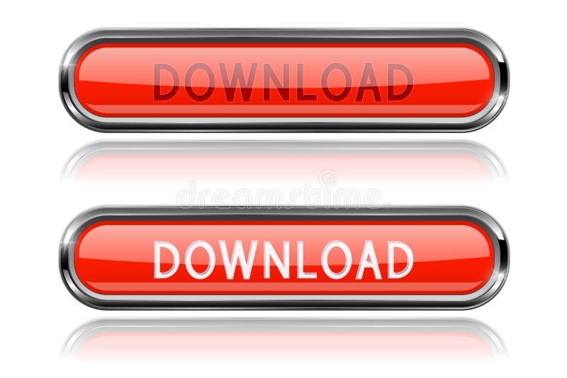 Download red glass buttons. Oval long web icons