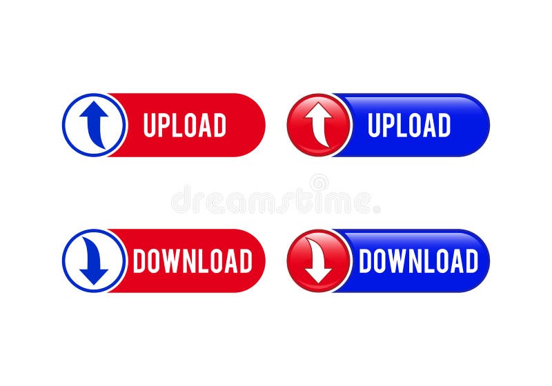 Download and upload buttons useful for web design purposes stock illustration Download and upload buttons useful for web design purposes stock illustration