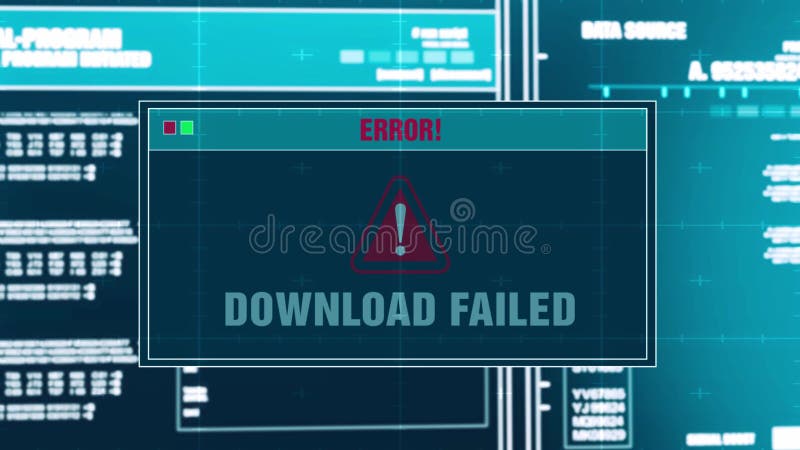90. Downloading Files Progress Warning Message Download Failed Alert On Screen vector illustration