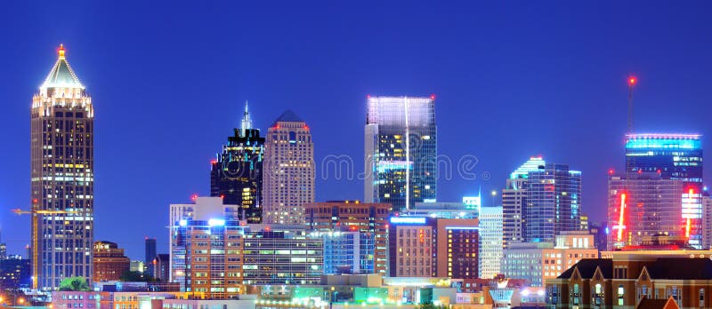 Fall Sunset in Midtown Atlanta, GA Stock Photo - Image of metropolis