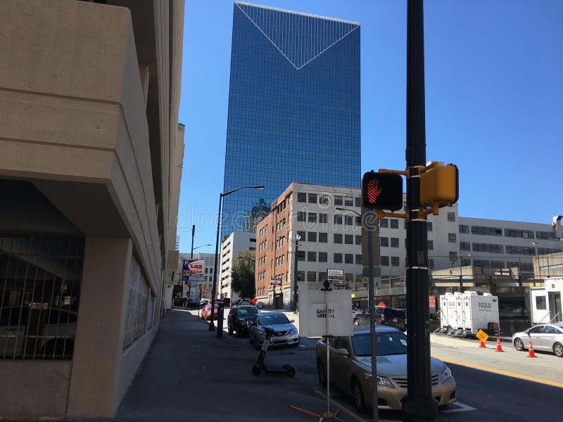 Downtown Atlanta Centennial Park Mirror Skyscraper Editorial