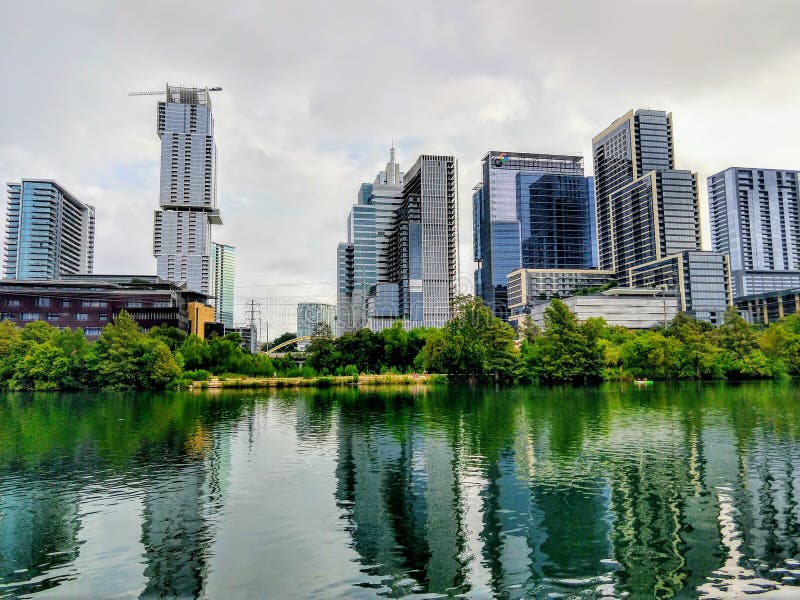 Downtown Austin Texas on a cloudy day