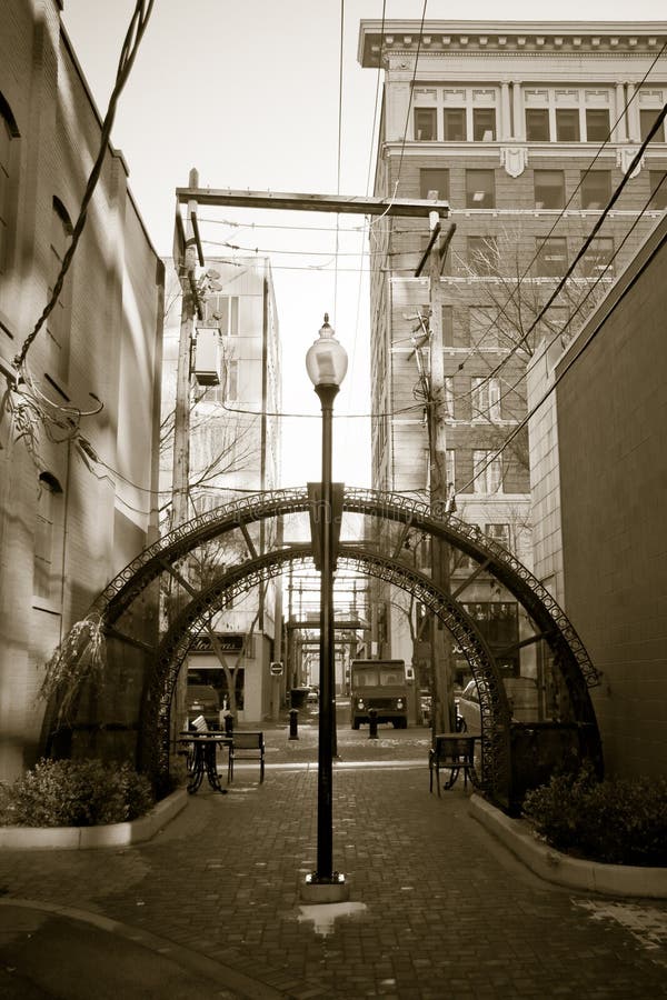 Downtown Back Alley royalty free stock image Downtown Back Alley royalty free stock image