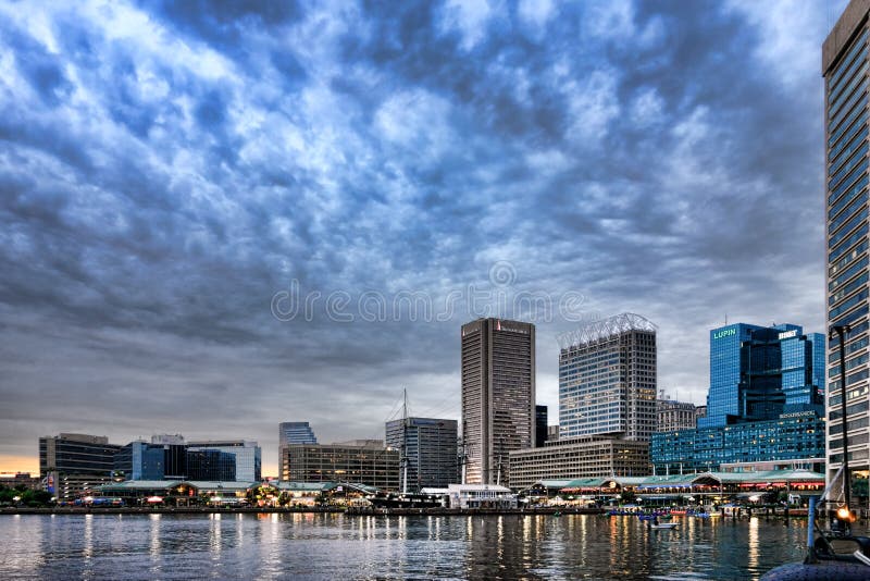 Downtown Baltimore Cityscape at Inner Harbor