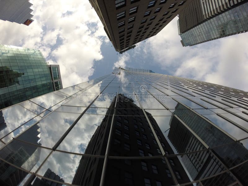 Downtown Buildings Vancouver. Glass Buildings. Stock Photo Image of