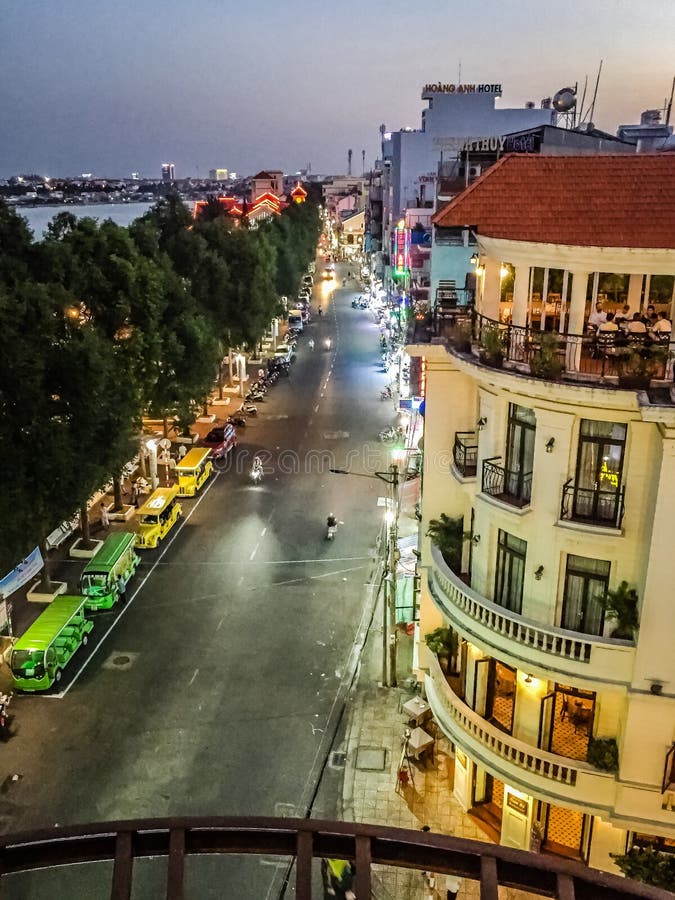 Downtown of Can Tho City, Mekong Delta, Vietnam. royalty free stock photo