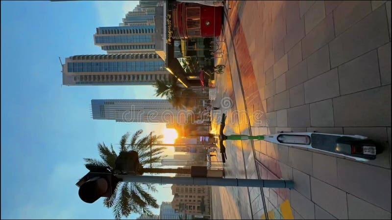 downtown city timelapse, Dubai city downtown