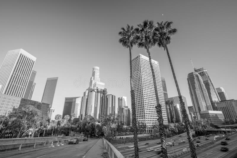 Downtown Los Angeles Skyline Stock Image Image of city, rise 82497487