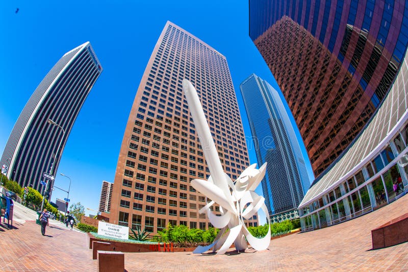Downtown Los Angeles editorial photo. Image of landscape 279918406