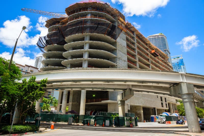 Downtown Miami Construction Editorial Photo Image of states, florida