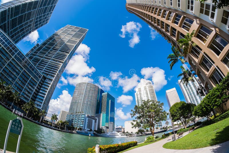 Downtown Miami stock photo. Image of outdoor, condo, promenade 35853618