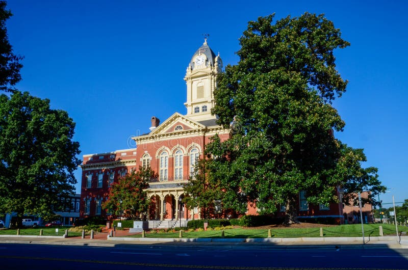 Downtown Monroe North Carolina Old Court house side profile