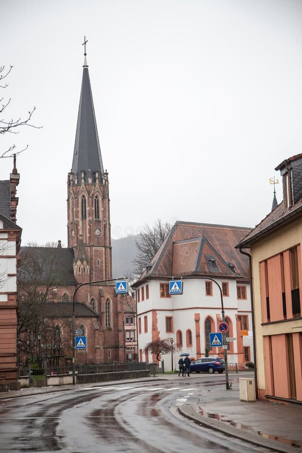 Downtown Neustadt an der Weinstrasse by night,Germany