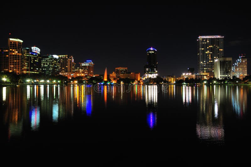 Downtown Orlando, Florida Skyline Panoramic Stock Image Image of