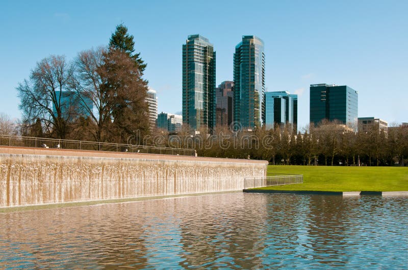 Downtown park of Bellevue royalty free stock photography Downtown park of Bellevue royalty free stock photography