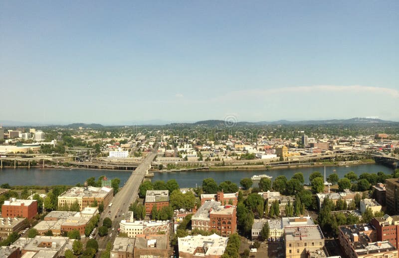 Downtown Portland Oregon stock photo. Image of pacific 44113642