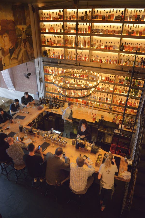 Downtown Restaurant and Bar, Pittsburgh, Pen Editorial Stock Photo