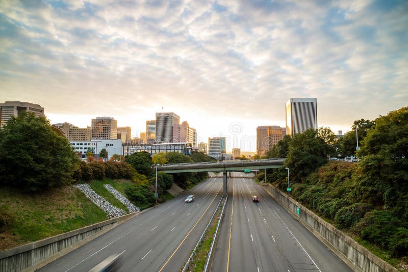 Downtown Richmond, Virginia skyline at twilight. Hdr bridge stock images, royalty-free photos and pictures