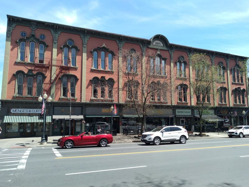 Downtown Saratoga Springs stock image