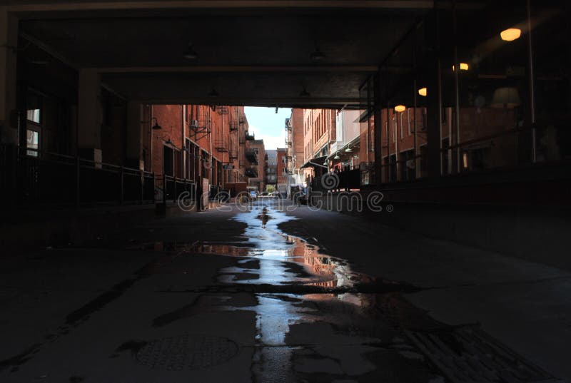 Downtown alley way royalty free stock photography Downtown alley way royalty free stock photography