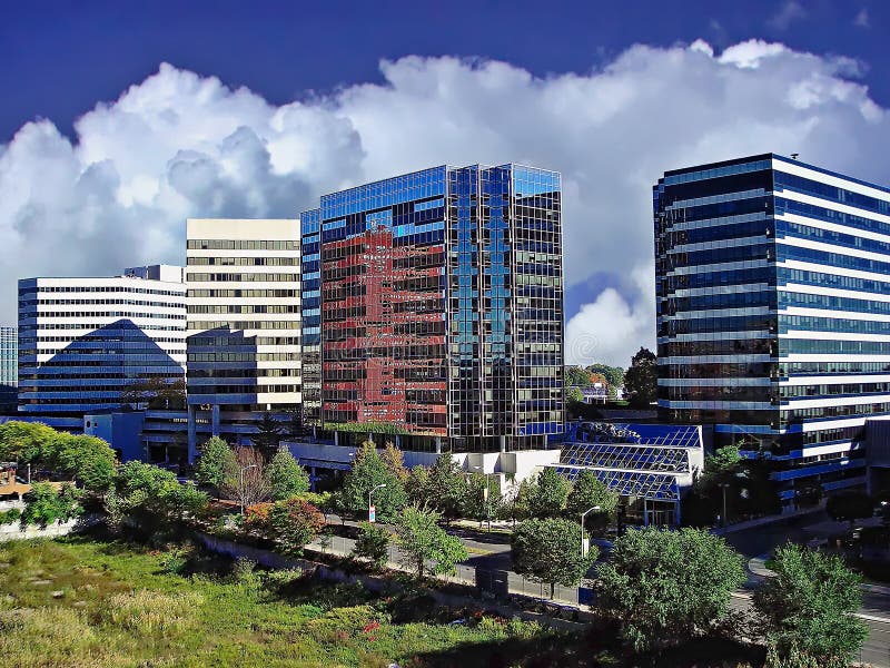 Downtown Stamford, Connecticut Stock Photo Image of shiny, financial