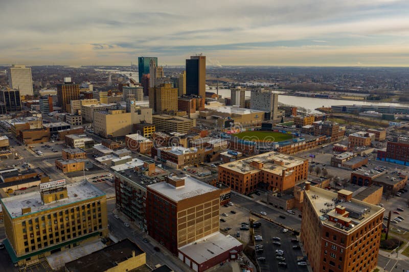 Downtown Toledo Ohio USA Travel Destination Editorial Stock Image