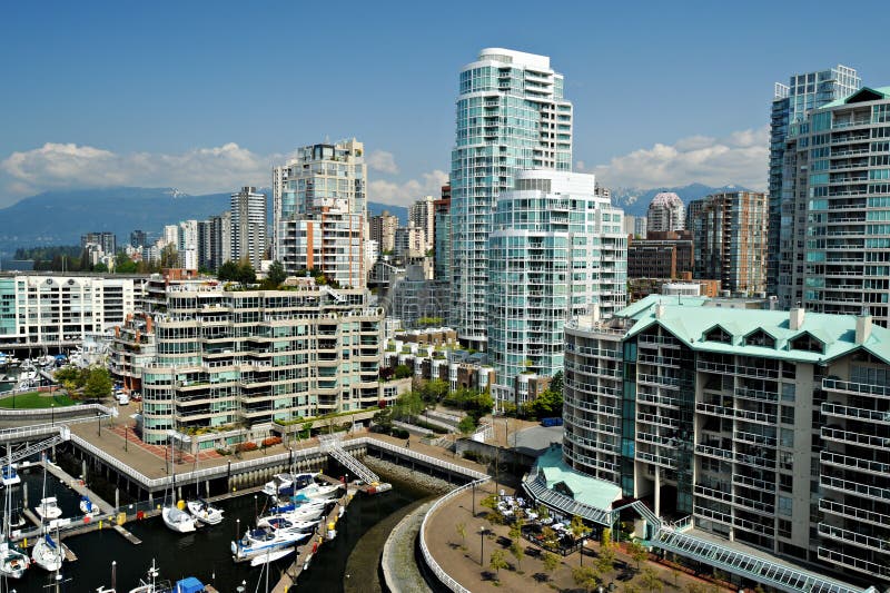 Downtown Vancouver Waterfront, BC, Canada Stock Image Image of