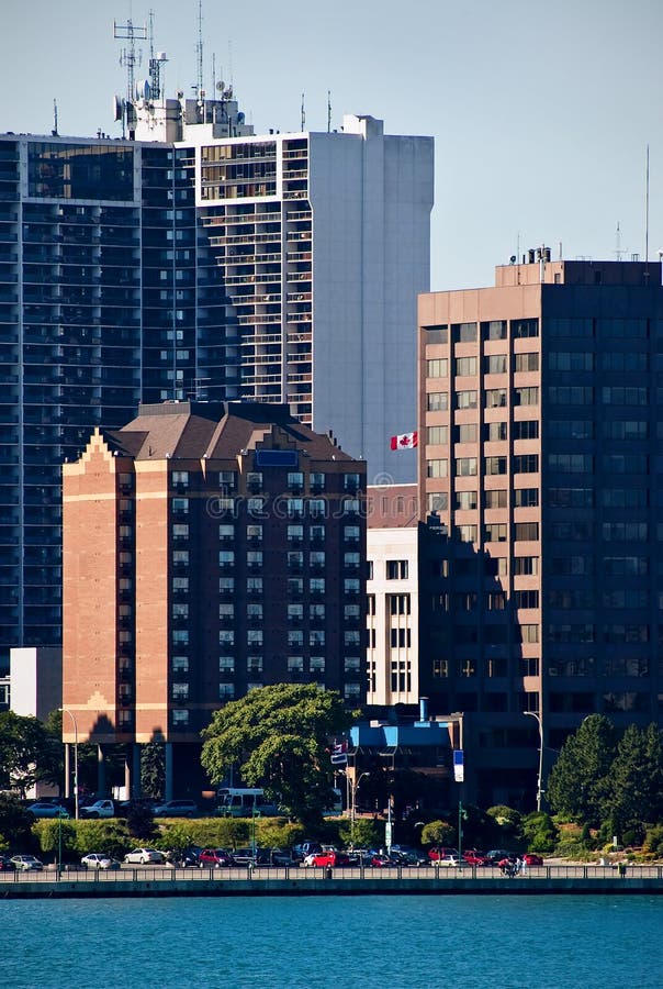 Downtown Windsor skyline stock photo. Image of windsor 10631472