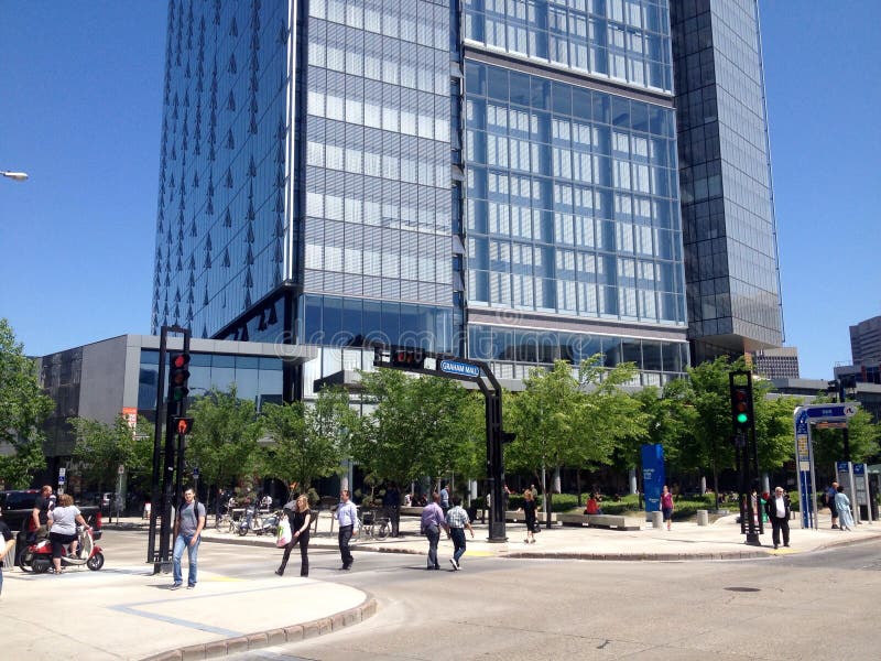 Downtown Winnipeg in a sun day royalty free stock photography