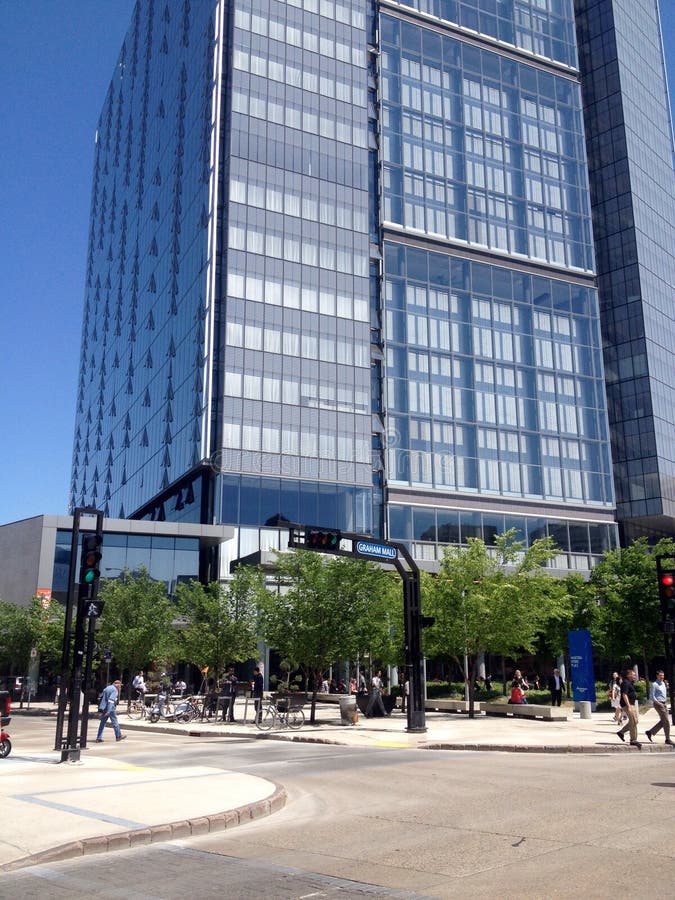 Downtown Winnipeg in a sun day stock photos
