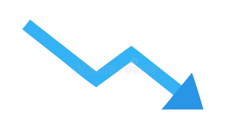 Downward Trend Arrow Vector Graphic, Decline and Loss Icon, Vector ...