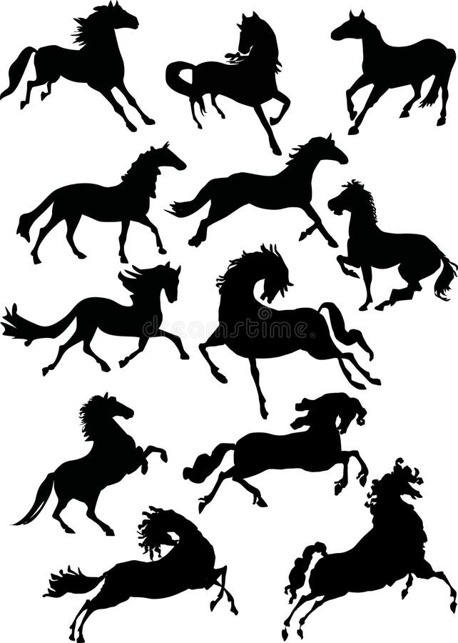 Desenho Da Silhueta De Cavalo De Elevação Frente Duas Pernas Vetor  Ilustração Editável Ilustração do Vetor - Ilustração de jogo, potência:  193458900